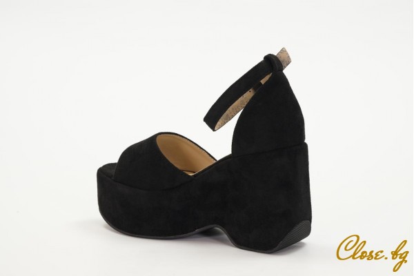 Дамски сандали на платформа Opal черни thumb