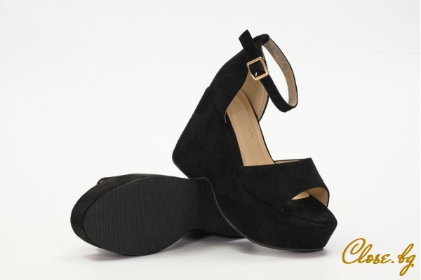 Дамски сандали на платформа Opal черни thumb