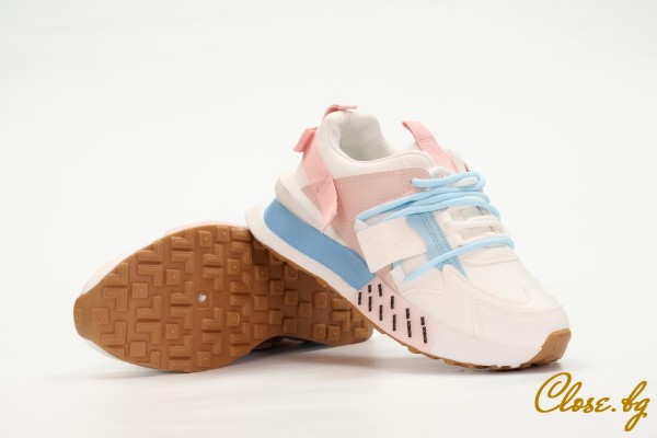 Дамски спортни обувки Natelia бели с розово thumb