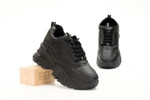 Дамски спортни обувки на скрита платформа Falonza черни