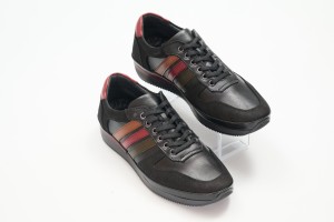Мъжки ежедневни обувки Serano черни с ленти