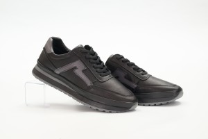 Мъжки ежедневни обувки Oresto черни със сиво
