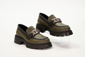 Дамски ежедневни обувки Teressa тъмнозелени с черно