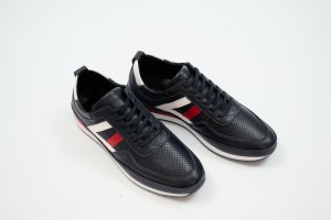 Мъжки спортни обувки Albro тъмносини с бяло и червено