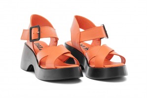 Дамски сандали на платформа Atana оранжеви