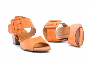 Дамски сандали на ток Vayana оранжеви