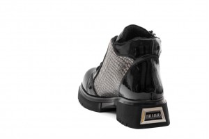 Дамски ежедневни боти Jully черни със сребристо 2