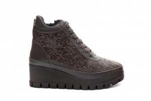 Дамски боти на платформа Loreanna кафяви 1