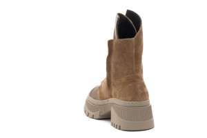 Дамски ежедневни боти Emy светлокафяви с бежово 2