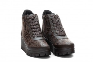 Дамски боти на платформа Loreanna кафяви