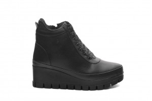 Дамски боти на платформа Loreanna черни 1