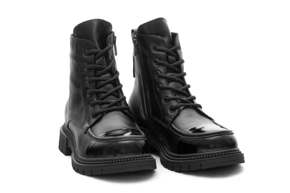 Дамски ежедневни боти Deliya сребърни с черни