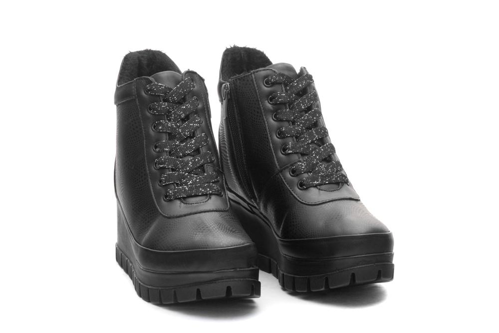 Дамски боти на платформа Loreanna черни