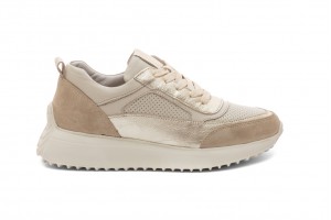 Дамски ежедневни обувки Albina бежови със златно 1