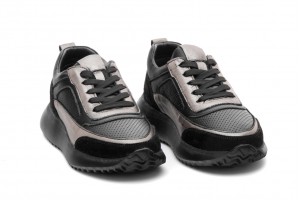 Дамски ежедневни обувки Albina черни с графит