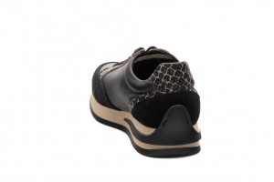 Дамски ежедневни обувки Ponchi черни с принт леопард 2