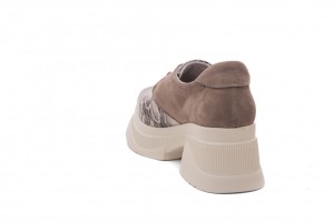 Дамски ежедневни обувки Divna бежови с птинт змия 2