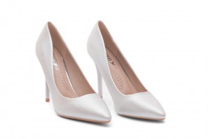 Дамски обувки на ток Bella сребристи