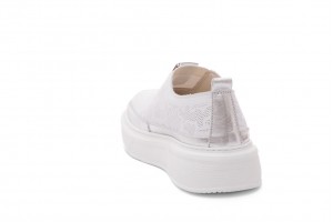 Дамски ежедневни обувки Esina бели със сребро 2