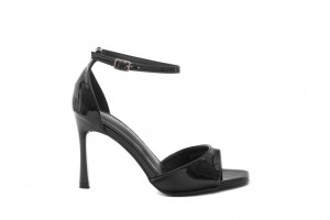 Дамски сандали на ток Elia черни 1