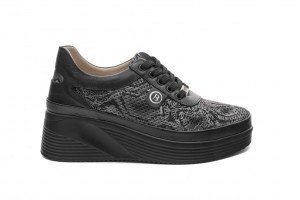 Дамски ежедневни обувки Valena черни с графит 1
