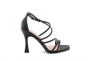 Дамски сандали на ток Flori черни 1
