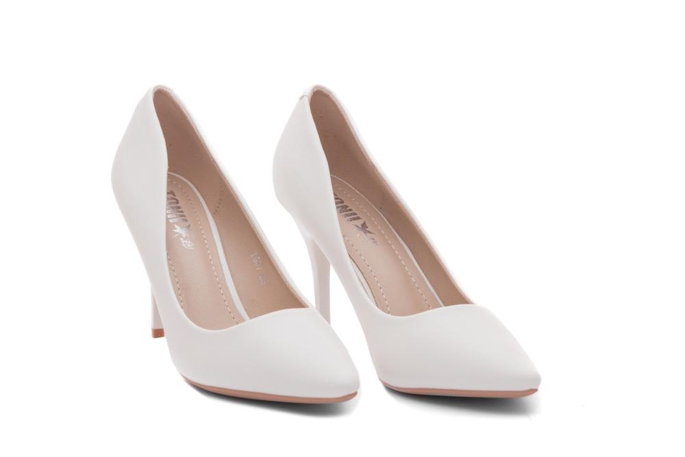 Дамски обувки на ток Mandy бели